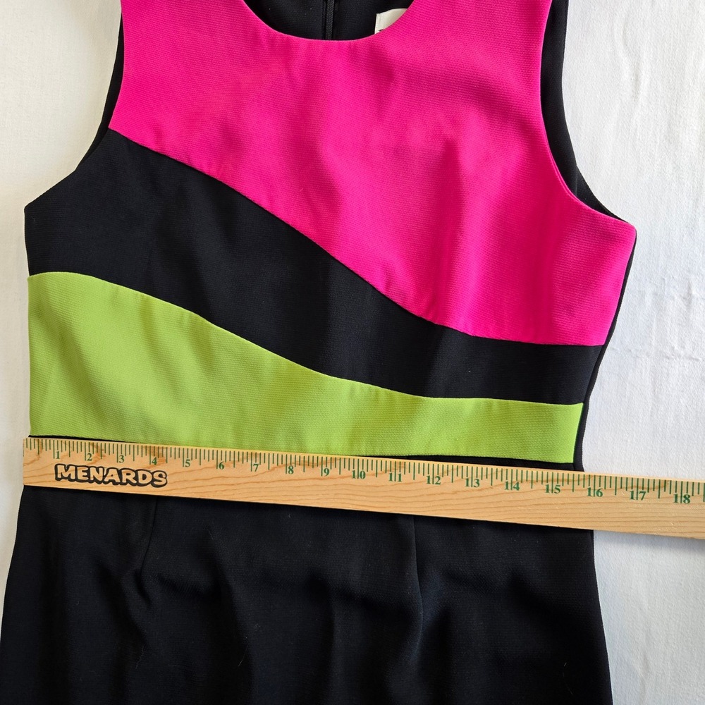 Vintage 90s Danny & Nicole New York Color Block 8P Dress Sleeveless Made‎ in USA - Picture 6 of 9